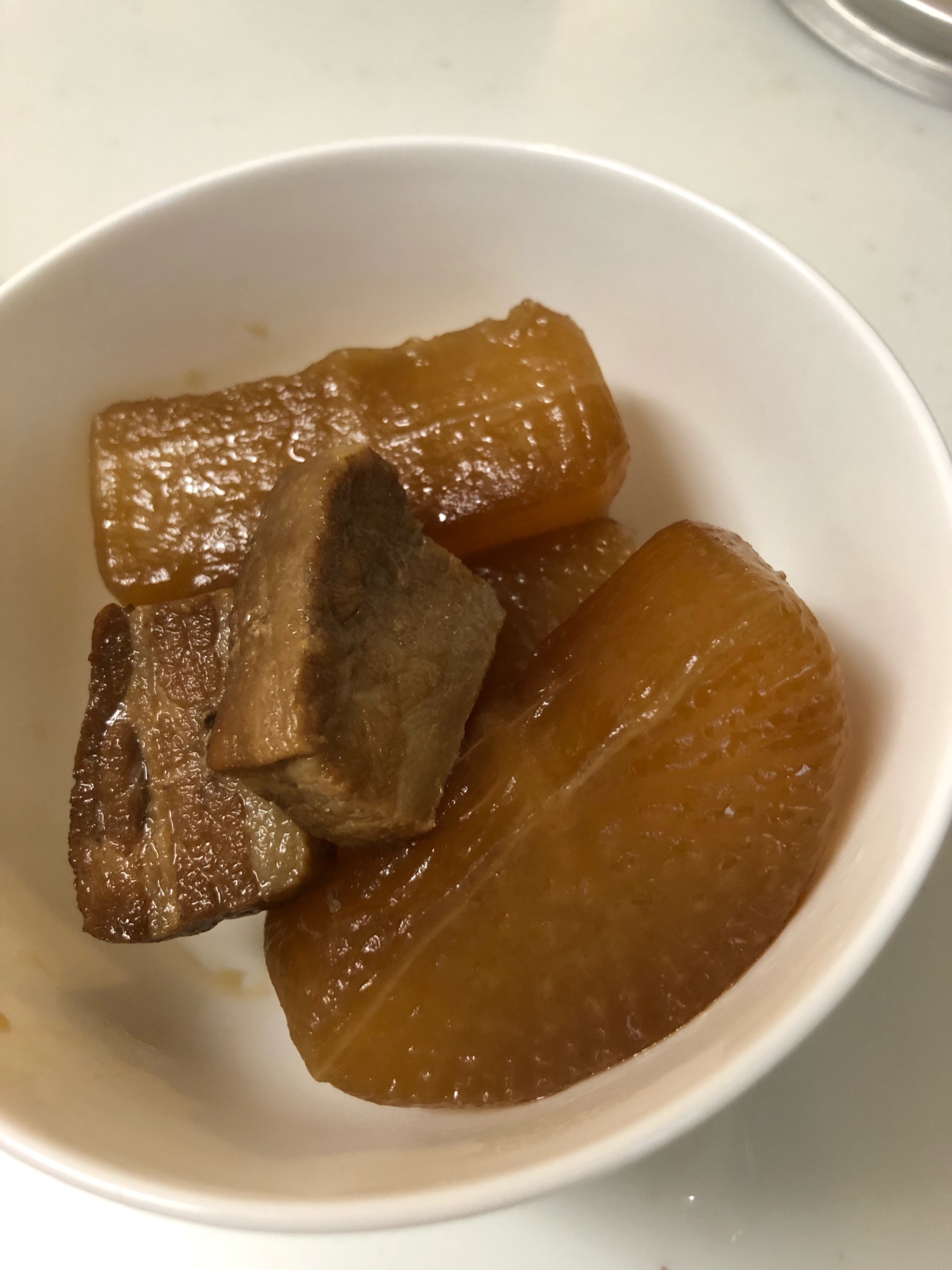 圧力鍋を使って手軽に★大根と豚バラブロックの煮物 レシピ・作り方